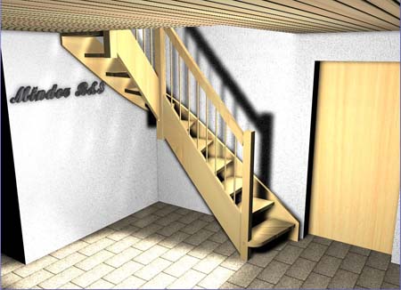 Escalier avec limon