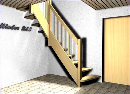 Escalier sans limon